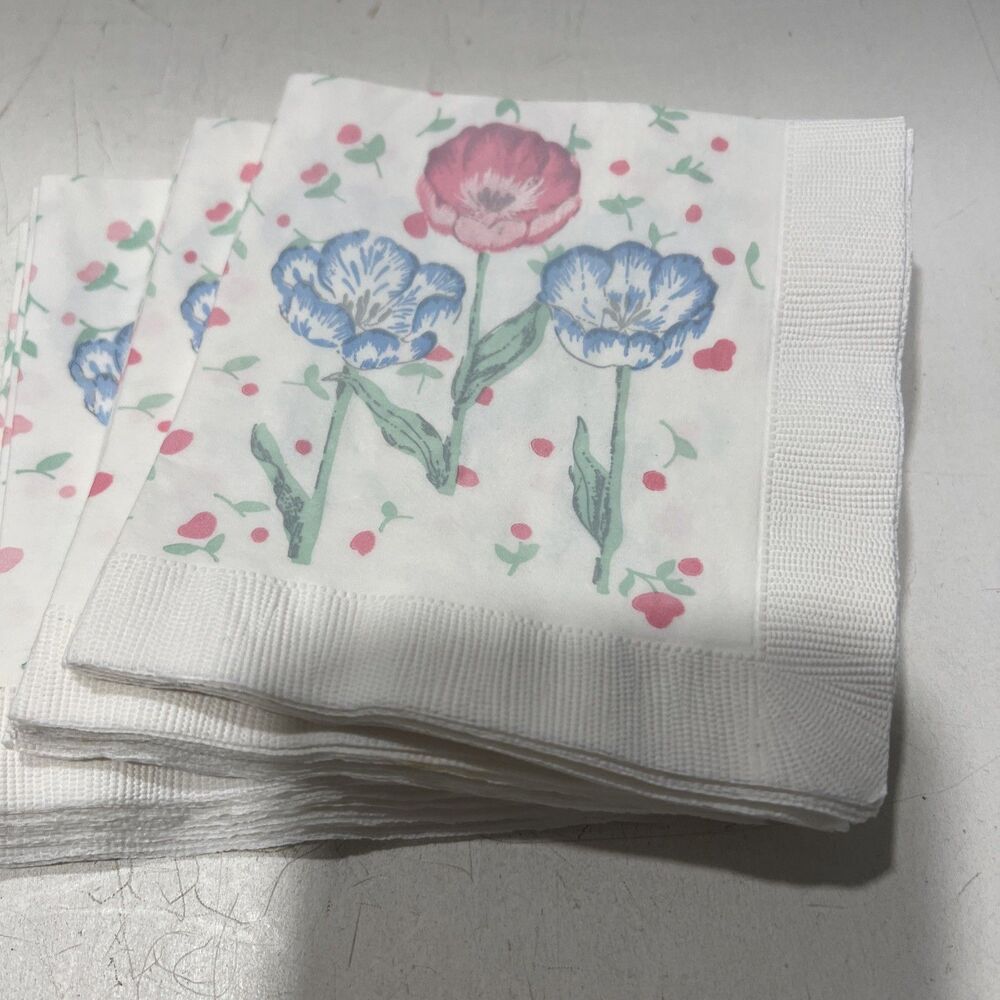 Gloria Vanderbilt︱Vintage Paper Napkins︱1987︱Contempo︱Set of 13︱Vintage︱5x5